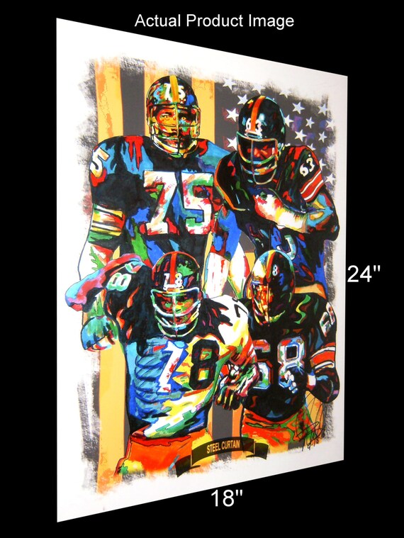 Steel Curtain Pittsburgh Steelers Greene Greenwood White Etsy