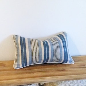 Coastal Cushions, Coastal Pillows, Striped Pillows, Striped Cushions, Blue and White Stripes, Beach House Pillow Cover.