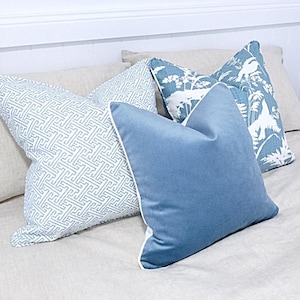 Hamptons Style Pillows, Hamptons Cushions, Chinoiserie Pillows, Hampton&#39;s Pillows, Cover Only. Blue & White Cushions, Scatter Cushion. Birds