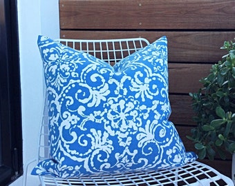 Cornflower Blue indoor/Outdoor Cushions Pillows Beach House Blue and White Cushion Covers, Blue Toss Pillows, Scatter Cushions