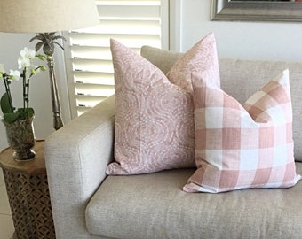 blush bed cushions