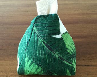 Retro Tropical Doorstop, Swaying Palms Tropical Decor, Tommy Bahama Fabric. Palm Leaf fabric