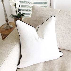 White cushions, White Pillow Covers. Black and White Cushion Covers, 12oz Canvas Scatter Cushion.