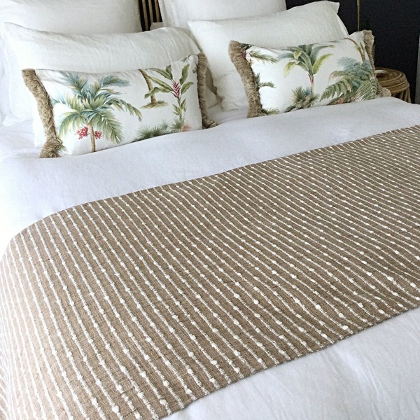 Bed Runner, Coastal Bed Runner, Beach House Decor, Queen Bed Runner, King Bed Runner, Single Bed Runner