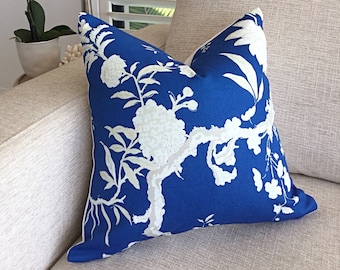 Ralph Lauren Tea House Kissenbezug: Blau Weißes Hampton Style Kissen