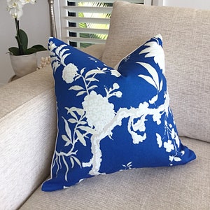 Ralph Lauren Tea House Kissenbezug: Blau Weißes Hampton Style Kissen