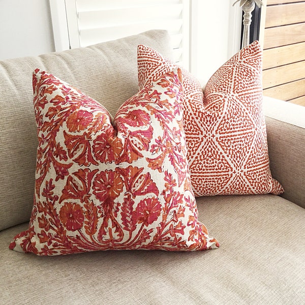 Orange Toss Pillow Etsy