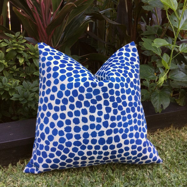 Navy Outdoor Pillow Etsy