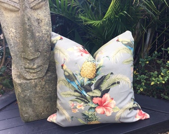 Tropical Outdoor Pillow Cover: Tommy Bahama Beach Bounty Design