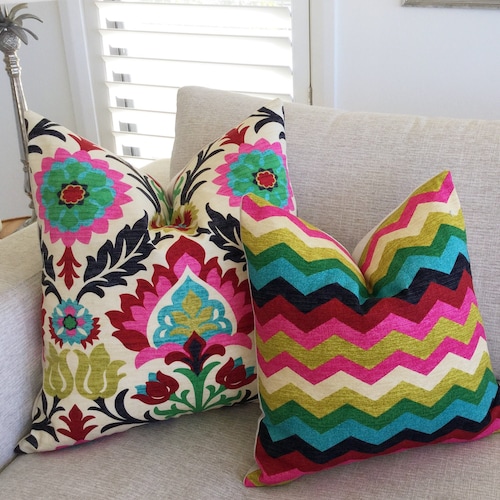 Colourful Cushions Desert Flower Pillow Colourful Desertflower Etsy