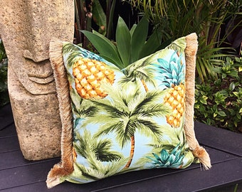 Outdoor Cushions, Luau Outdoor Cushion Cover, Tropical Pillows, Indoor/Outdoor Cushion Covers, Tropical Pillows