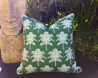 Fodera per cuscino da esterno con palma verde - Cuscino tropicale Tommy Bahama