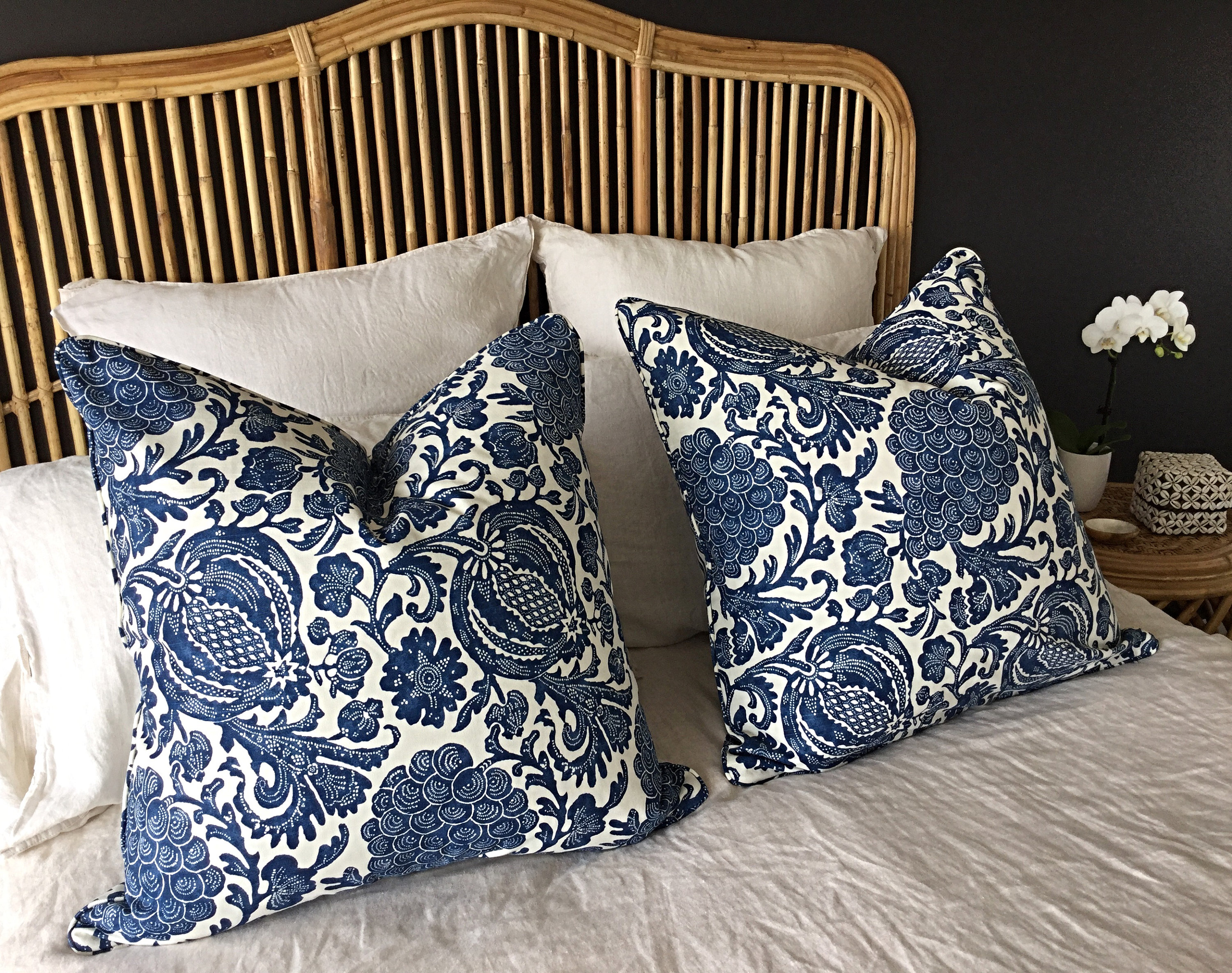 Blue and White Cushion Covers. Blue Pillows. Euro Pillows Etsy