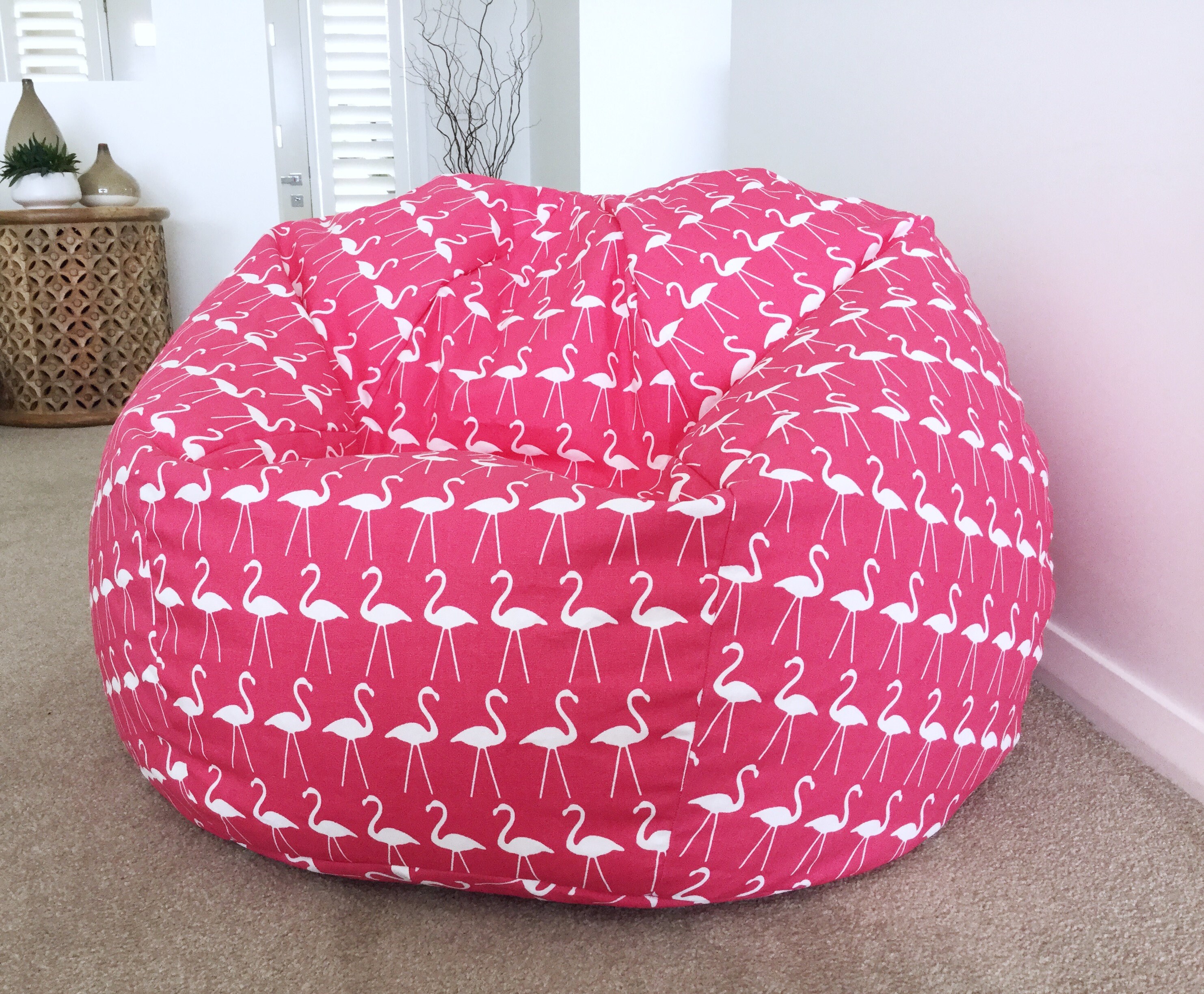 Bean Bag Flamingo Kids Bean Bag Cover Pink Bean Bag Adults Etsy Australia