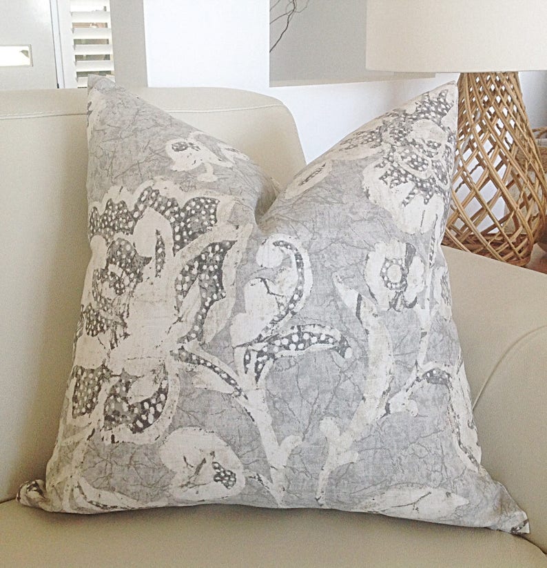 Cushions Grey and White Pillows Hamptons Style Cushion Cover Etsy