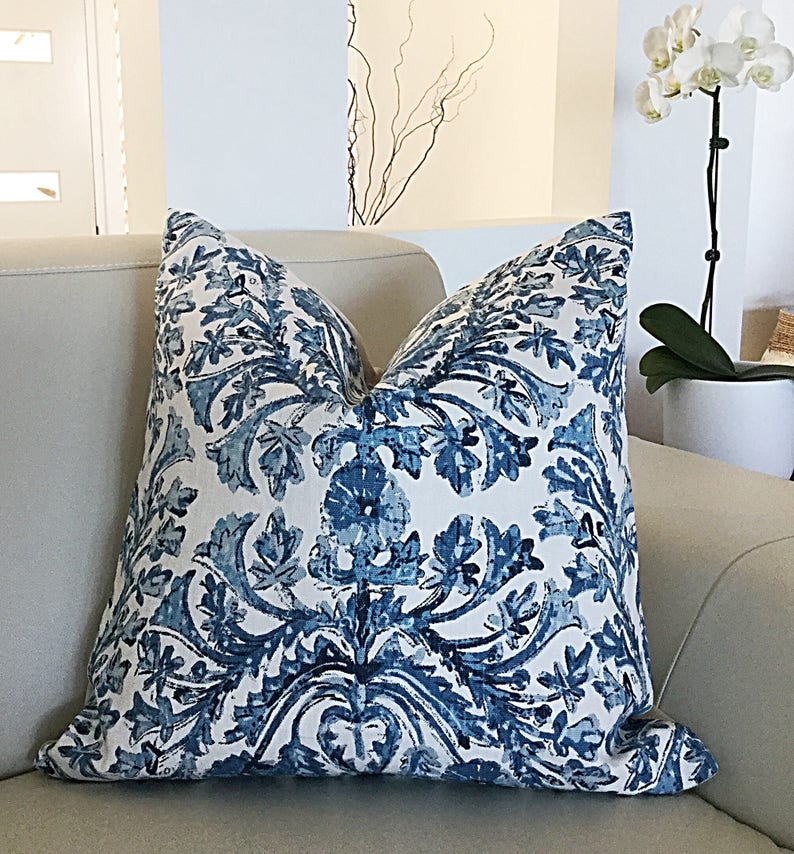 Blue Cushions Azure Blue Hampton's 