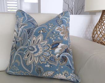 Hamptons Style Cushions, Linen Cushions, Hampton's Pillows, Cover Only.  Valdosta Pillow. Blue & White Cushions, Scatter Cushion covers.