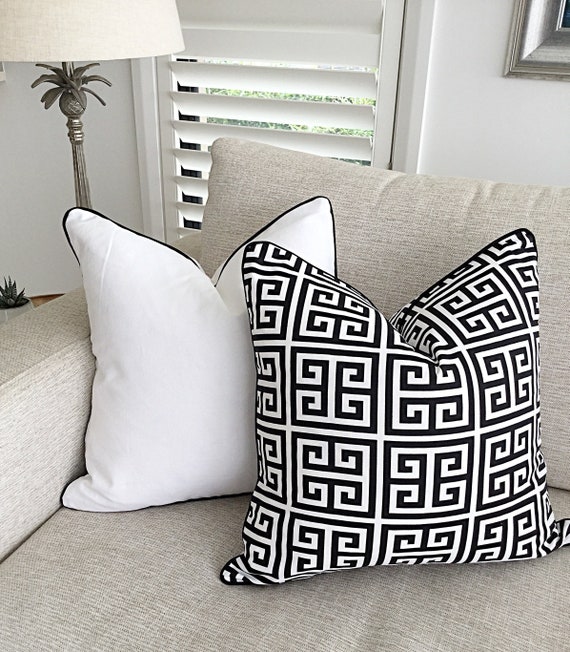 black white cushions