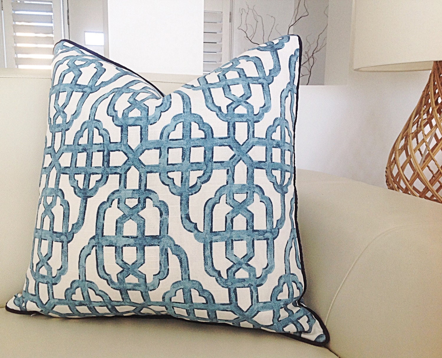 Hamptons Style Cushions Hampton's Pillows Blue & White Etsy Australia