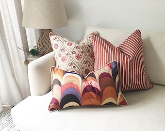 Moroccan Sun Pillow Cover: Warm Neutrals, Terracotta, Rust Hues