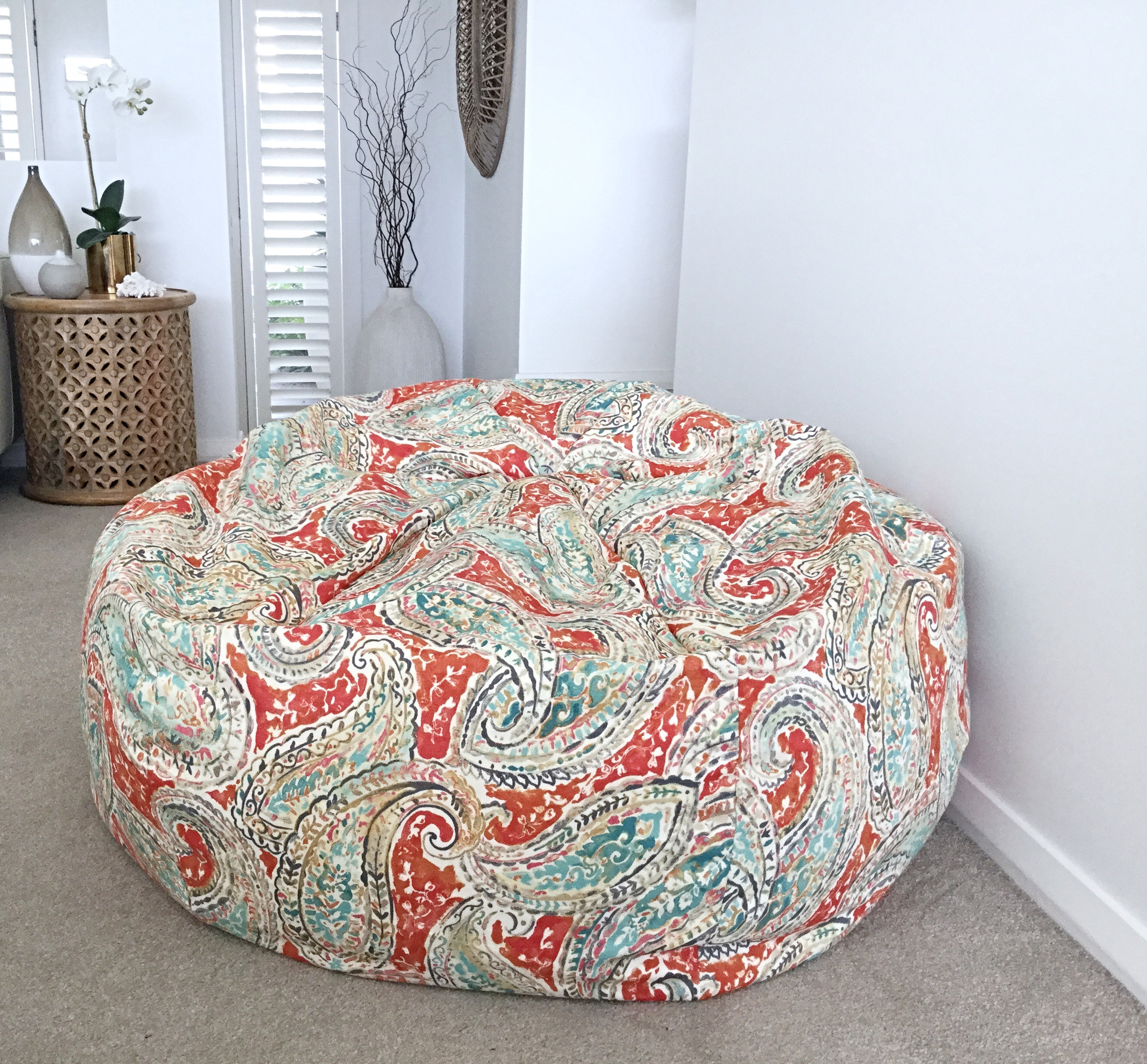 Boho bean bag hot sale