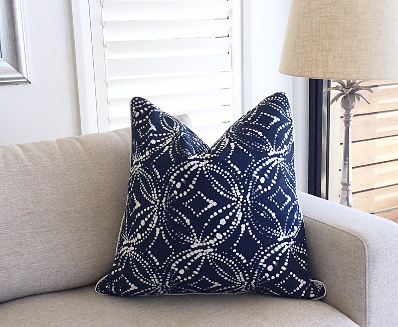 Coastal Style Pillows Decorative Pillows Coastal Euro Cushions Navy