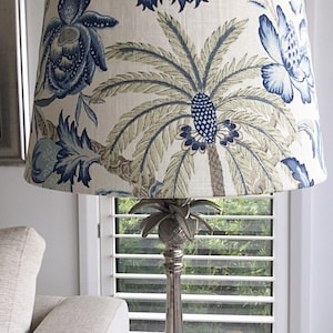 Lamp Shade Hampton's Beach House Lampshade Hampton's Decor, Coastal Style, Cylinder Lampshade, Barrel Lampshade. image 2