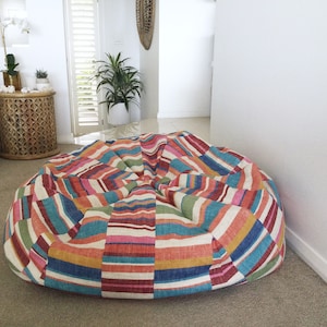 Bean Bag Colourful Rainbow Colours Parallels Bean Bag Cover. Adults Bean Bag, Kids Bean Bag. Cover Only. Rhubarb