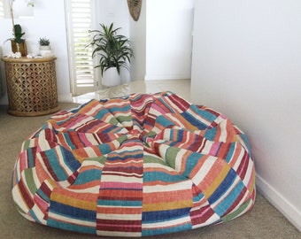 Bean Bag Colourful Rainbow Colours Parallels Bean Bag Cover. Adults Bean Bag, Kids Bean Bag. Cover Only.