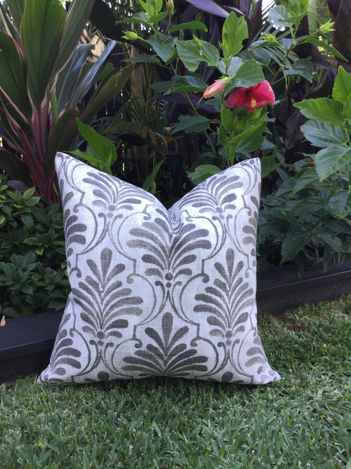 Outdoor Cushions Grey Outdoor Pillows Outdoor Cushion Covers Etsy
