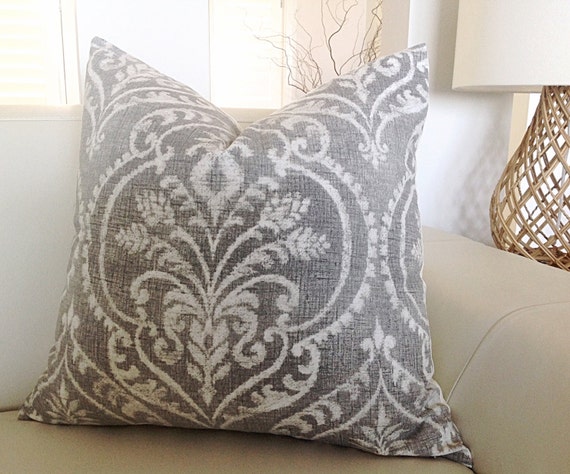 grey damask cushions