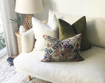 Moroccan Boho Style Pillow. Bold colours