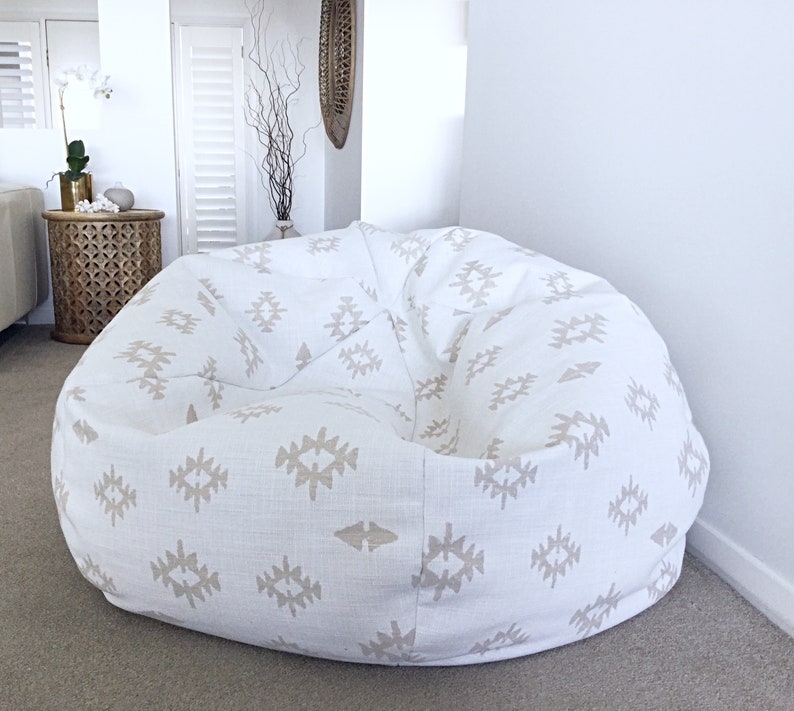 Bean Bag Indoor/outdoor Beanbag Cover Boho Salt Tribal Etsy
