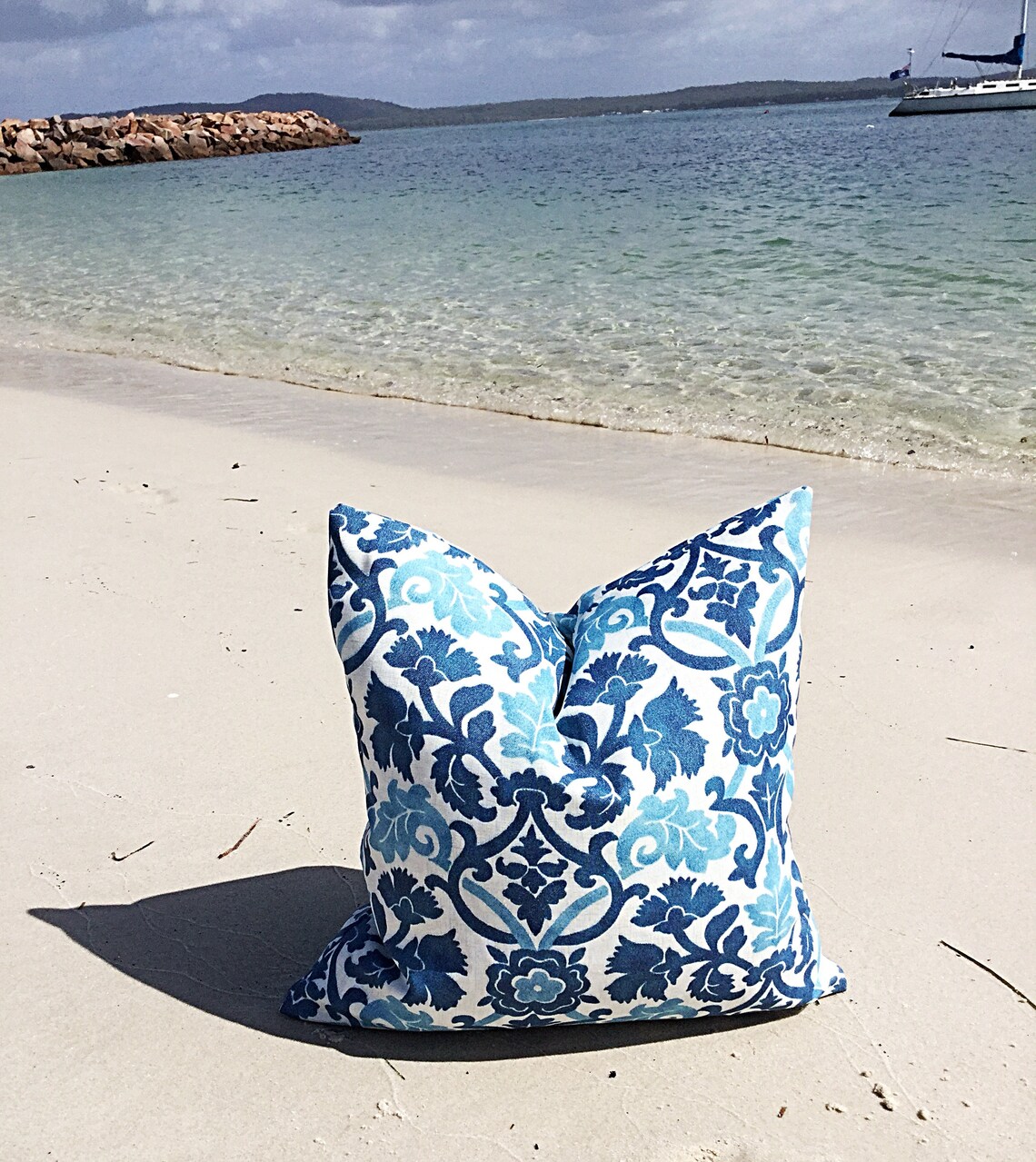 Outdoor Cushions Blue Outdoor Cushions Blue Outdoor Pillows Etsy