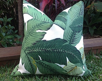 Tropical Palm Leaf Outdoor Pillow Cover: Tommy Bahama Designer Fabric