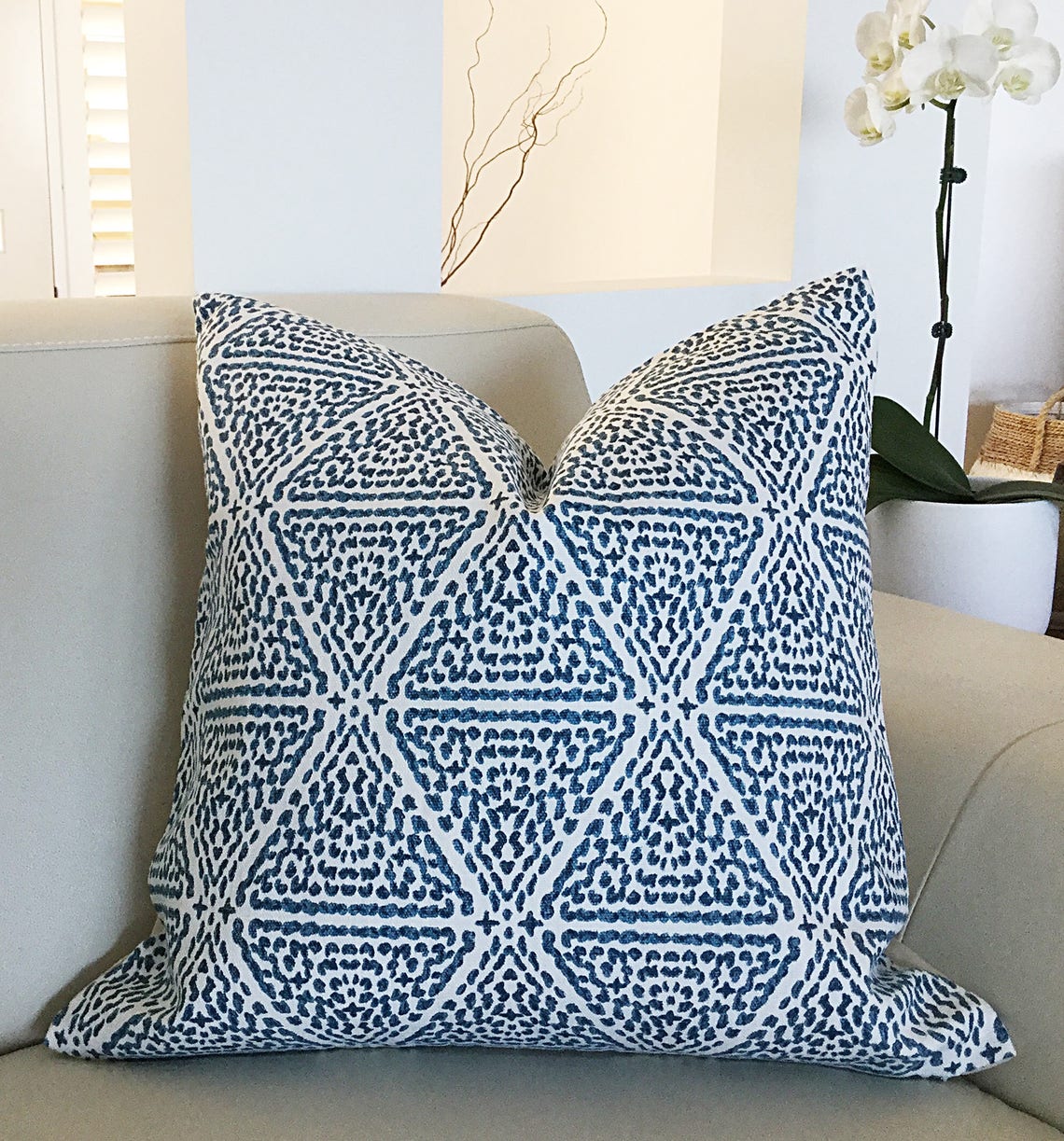 Blue Cushions Azure Blue Cushion Cover Damask Scatter Etsy Australia