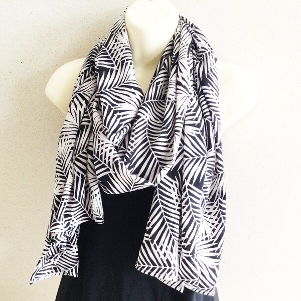 Black White Scarf - Etsy