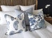 Hamptons Style Cushions, Linen Cushions, Jacobean Pillows, Hampton's Pillows, Cover Only. Blue & White Cushions, Scatter Cushion covers. 