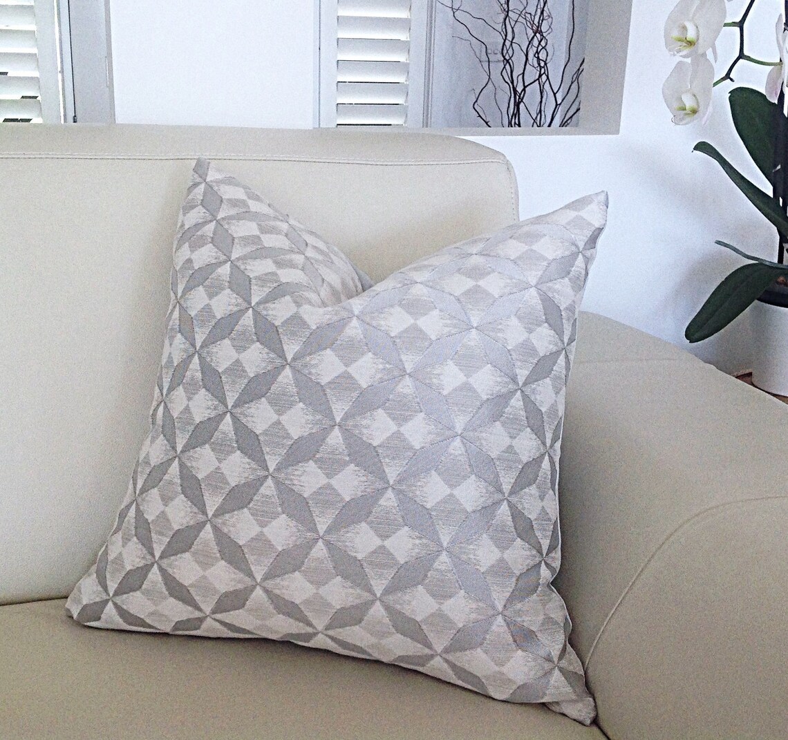 Silver Grey Cushion Covers Grey Pillows Cushion Cover Grey Etsy