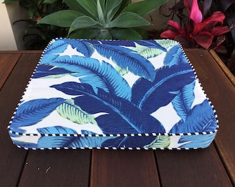 Tommy Bahama Outdoor Chair Pad: Tropical Palm Leaf Cushion