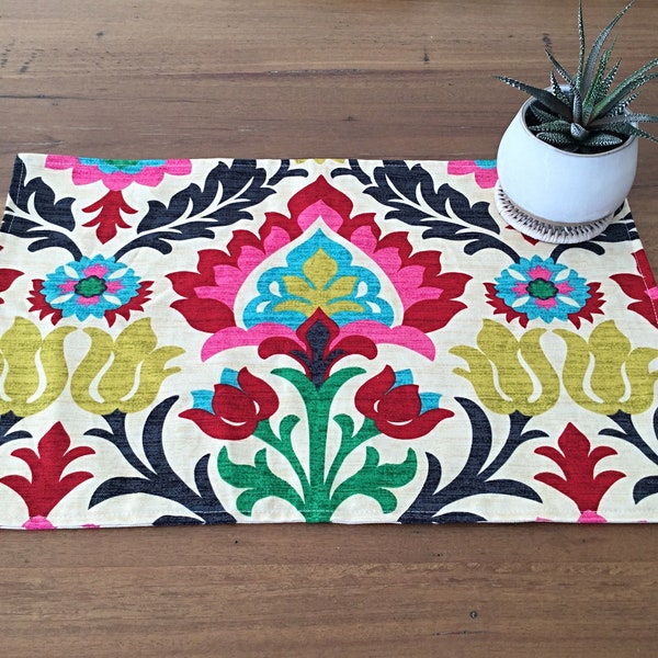 Placemats. 2 Placemats, Napkins, Santa Maria Desert Flower, Style. Beach House Decor. Retro Placemats