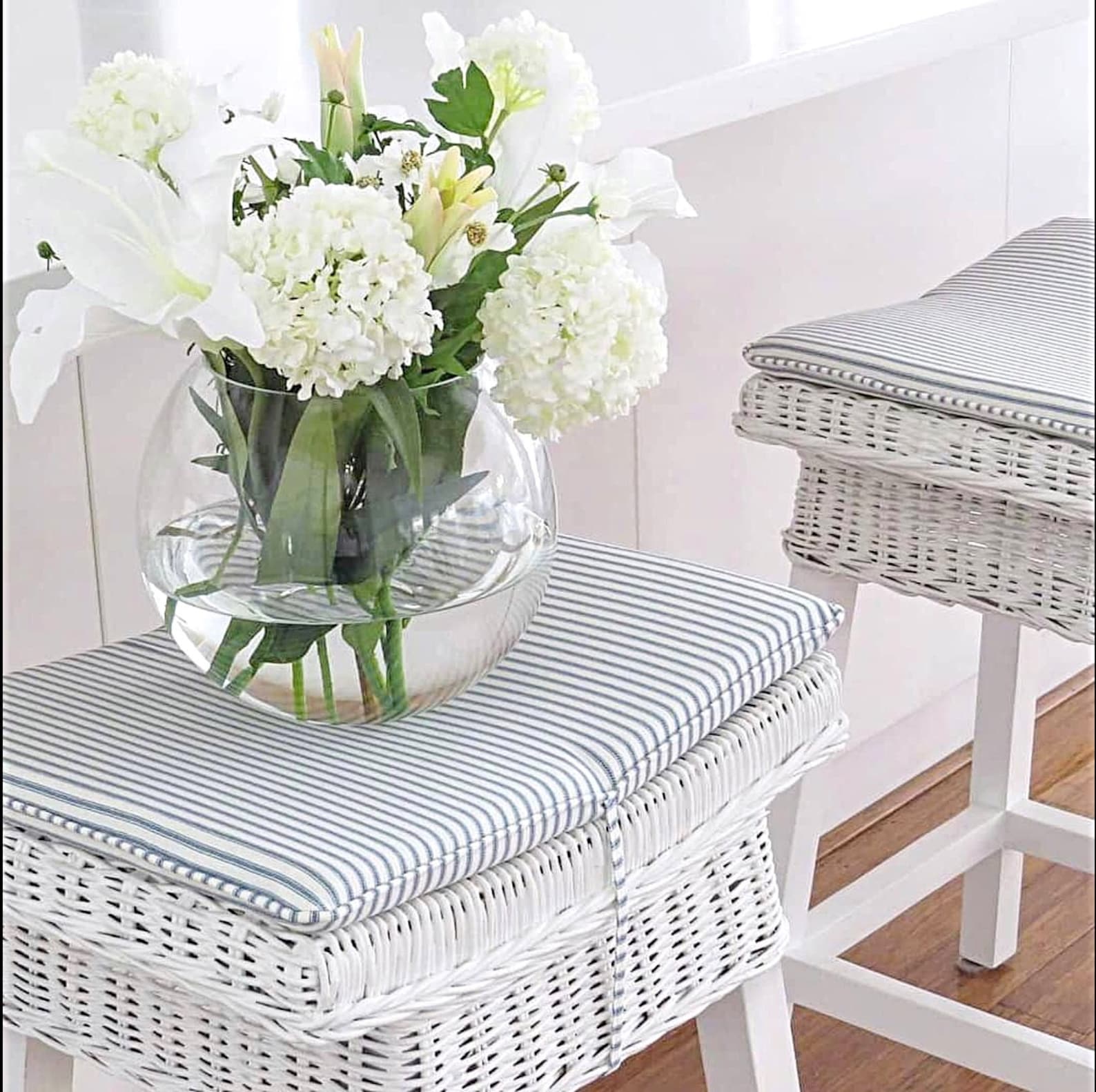 Hamptons Style Chair Pads Stripes Chair Pad Ticking Stripe Etsy