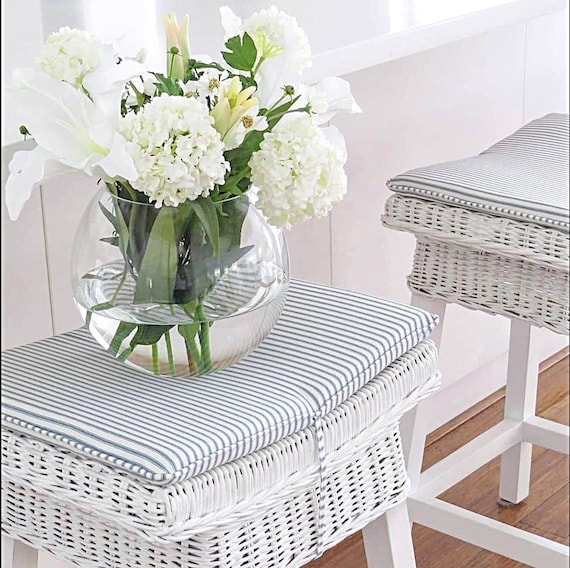 Hamptons Style Chair Pads Stripes Chair Pad Ticking Stripe