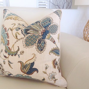 Hamptons Style Cushions, Cover Only, Teal Floral Cushion Cover, Finders Keepers Floral Pillows. Floral Cushions, Scatter Cushion.