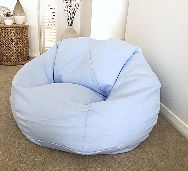 Bean Bag Linen Bean Bag Cover Only. Seafoam Linen Bean Bag Etsy