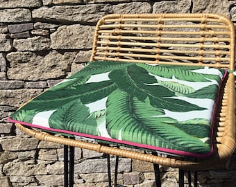 Palm Leaf Chair Pad: Tommy Bahama Tropical Outdoor Cushion