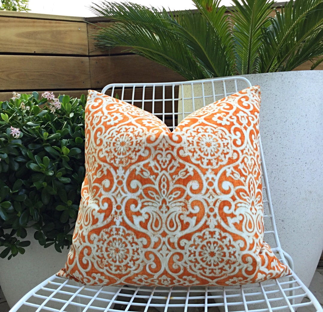 Buy Boho Orange Outdoor Pillow Cover: Fade Resistant, Wipe Clean Online in  India