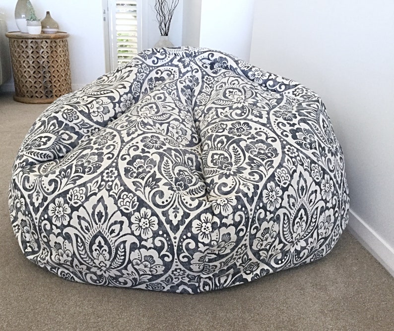 Bean Bag Boho Bean Bag Cover Damask Bean Bag Cover Marjani Etsy