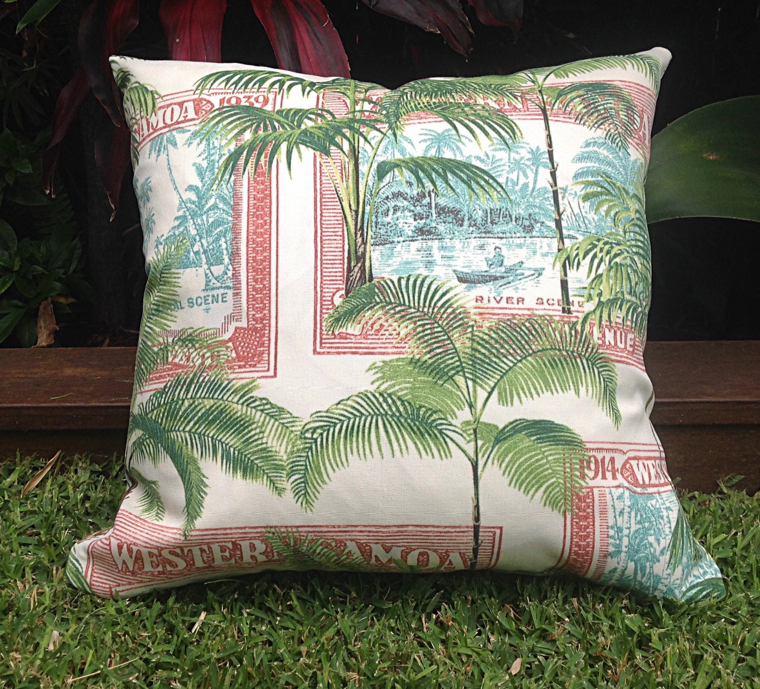 Outdoor Cushions Outdoor Pillows Samoan Palms Etsy