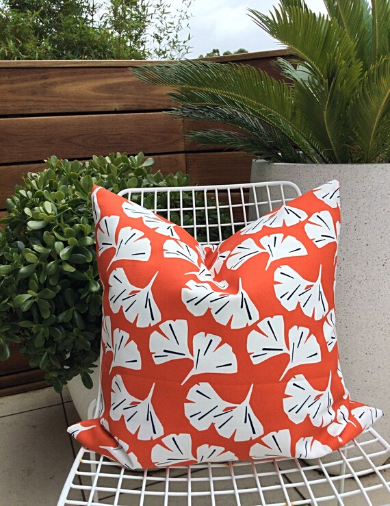 orange outside cushions